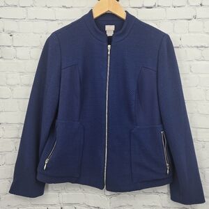Chico's Zip-Up Career Blazer Size: 1